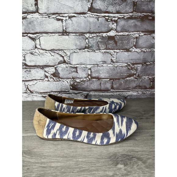 Reef Bochica 2 Canvas Blue White Pointed Toe Ballet Flats Women Sz 8.5M US/39EU - Picture 12 of 16
